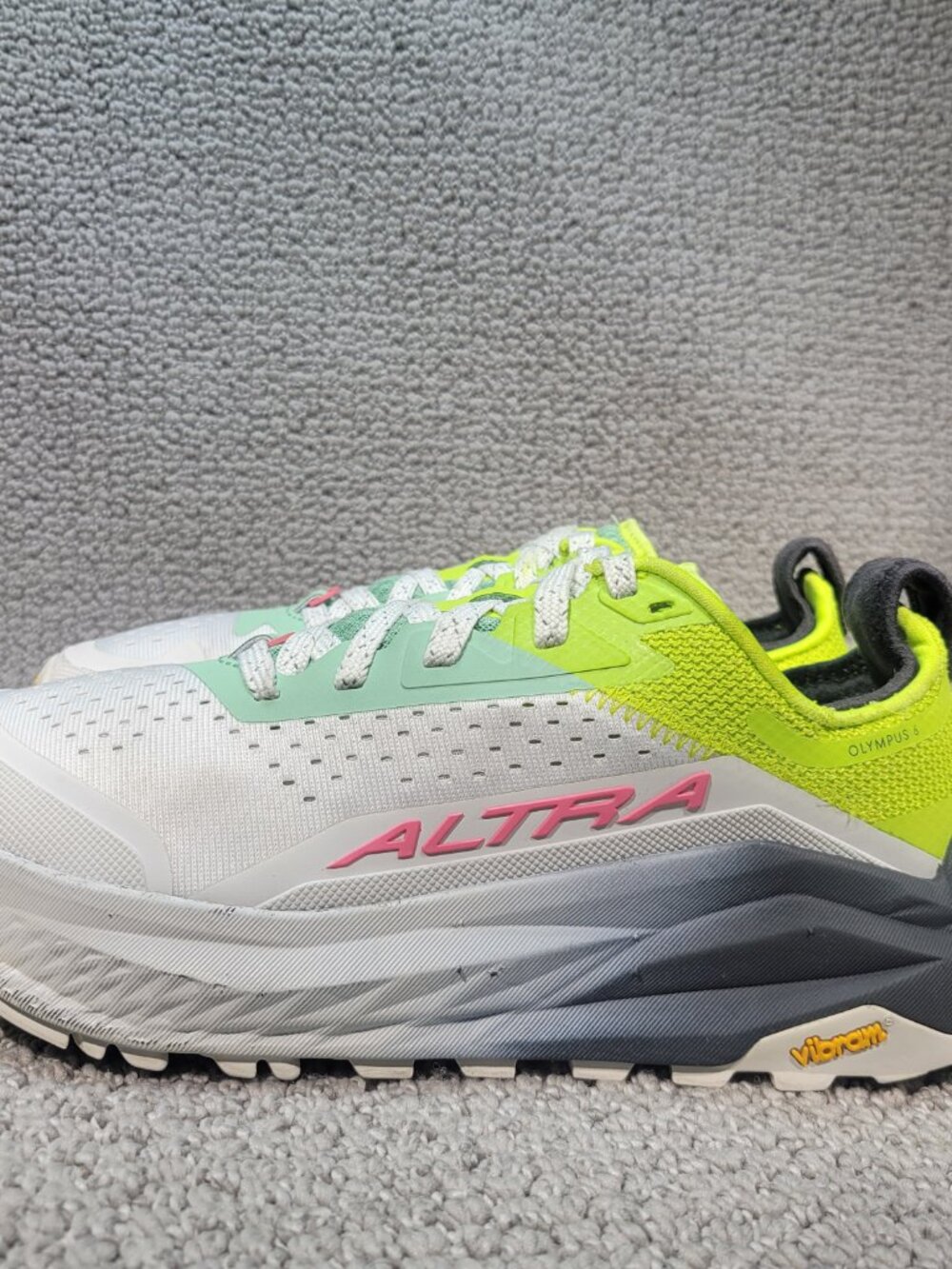 Altra Olympus 6 Women's US Size 8 Gray Lime Trail Running Shoes AL0A85NK2 - Picture 2 of 11
